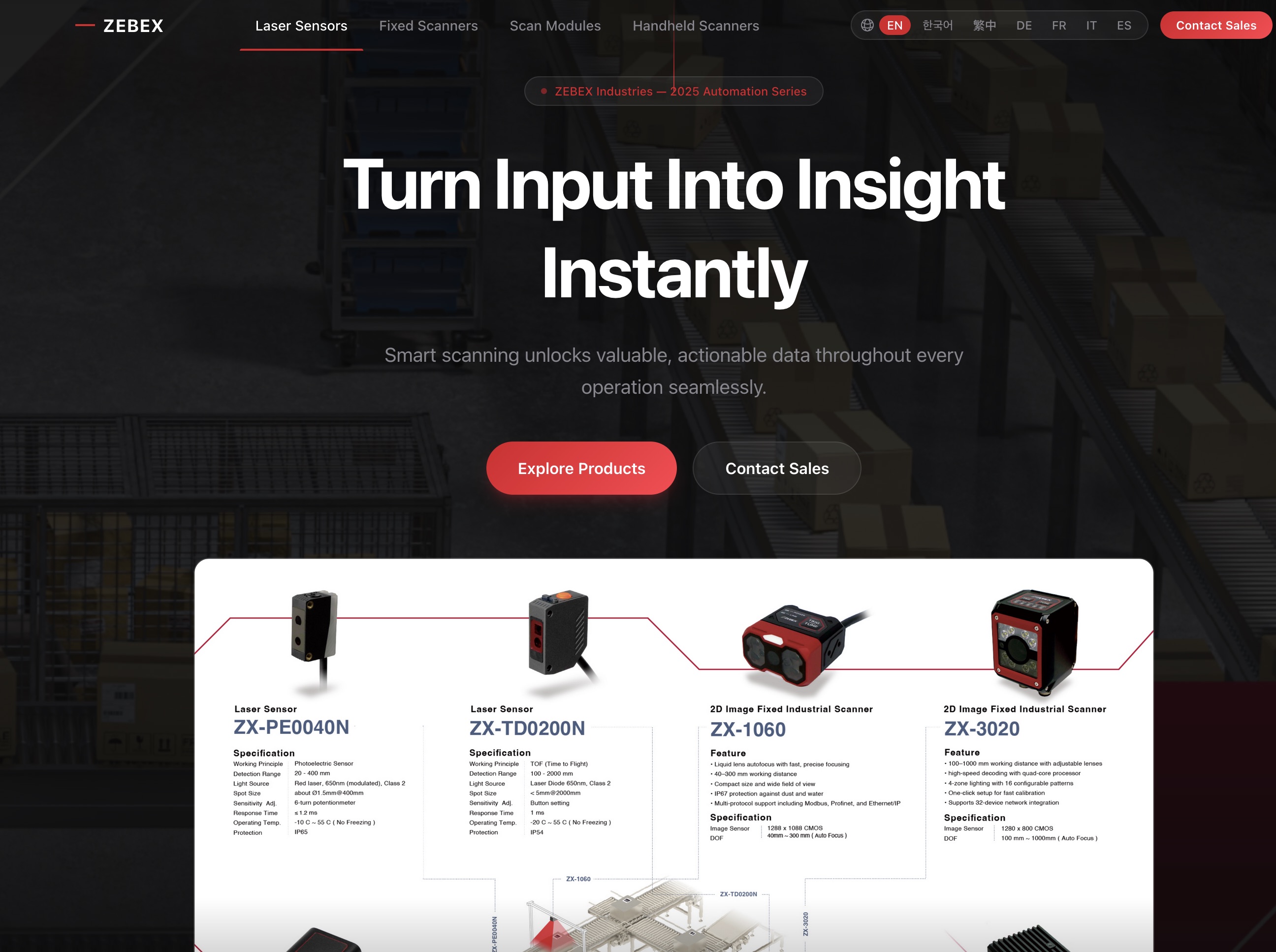 Zebex industrial AI product demo